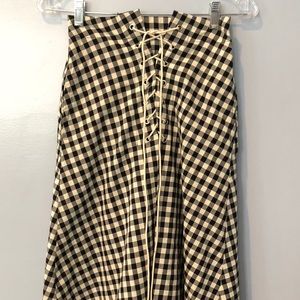 Eva Franco NWT Black/White Tie Front Skirt (XS)